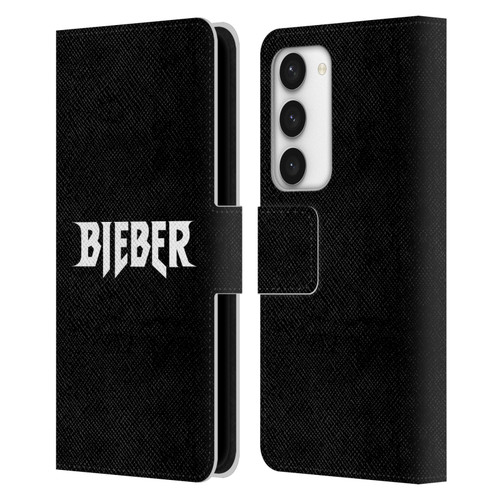 Justin Bieber Tour Merchandise Logo Name Leather Book Wallet Case Cover For Samsung Galaxy S23 5G