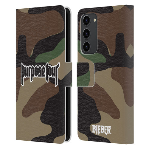 Justin Bieber Tour Merchandise Camouflage Leather Book Wallet Case Cover For Samsung Galaxy S23+ 5G