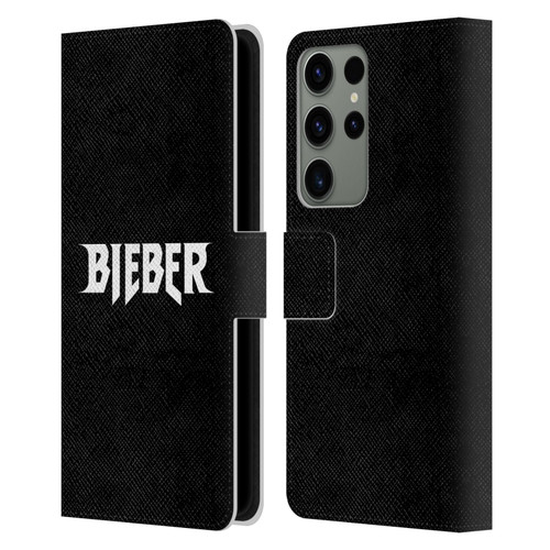 Justin Bieber Tour Merchandise Logo Name Leather Book Wallet Case Cover For Samsung Galaxy S23 Ultra 5G