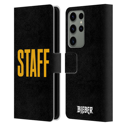 Justin Bieber Tour Merchandise Staff Leather Book Wallet Case Cover For Samsung Galaxy S23 Ultra 5G