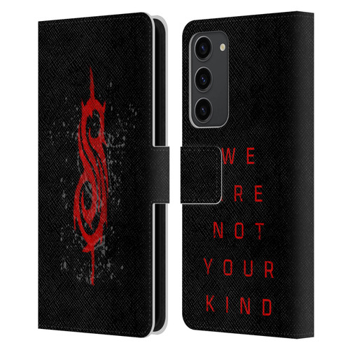 Slipknot We Are Not Your Kind Red Distressed Look Leather Book Wallet Case Cover For Samsung Galaxy S23+ 5G