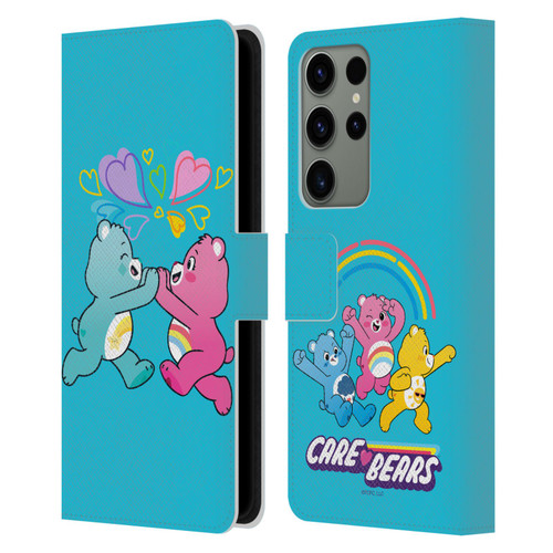Care Bears Characters Funshine, Cheer And Grumpy Group 2 Leather Book Wallet Case Cover For Samsung Galaxy S23 Ultra 5G