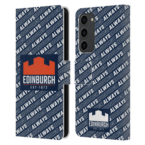 Edinburgh Rugby Graphics Logo Pattern Leather Book Wallet Case Cover For Samsung Galaxy S23+ 5G