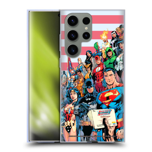 Justice League DC Comics Comic Book Covers Of America #1 Soft Gel Case for Samsung Galaxy S23 Ultra 5G