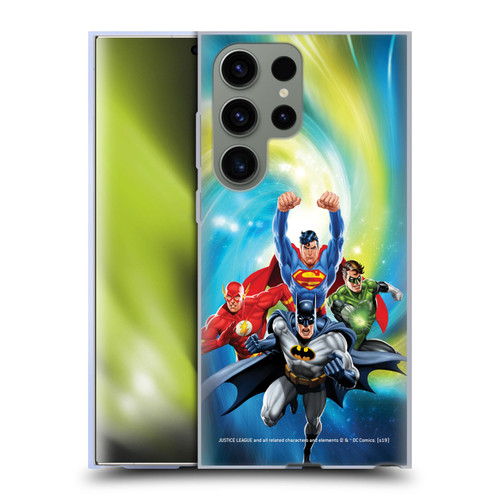 Justice League DC Comics Airbrushed Heroes Galaxy Soft Gel Case for Samsung Galaxy S23 Ultra 5G