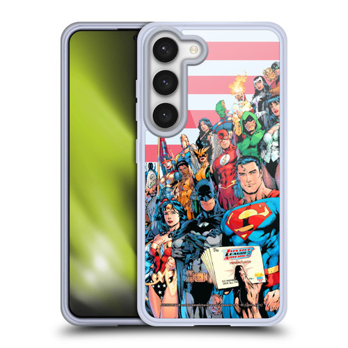 Justice League DC Comics Comic Book Covers Of America #1 Soft Gel Case for Samsung Galaxy S23 5G