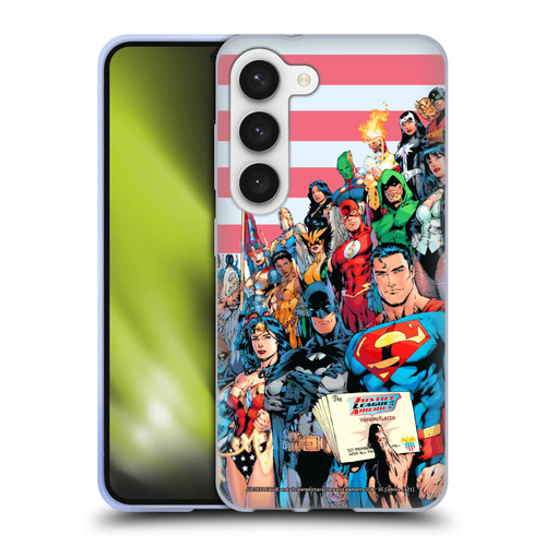 Justice League DC Comics Comic Book Covers Of America #1 Soft Gel Case for Samsung Galaxy S23 5G