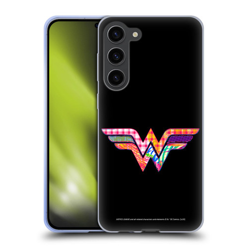 Justice League DC Comics Dark Electric Pop Icons Wonder Woman Soft Gel Case for Samsung Galaxy S23+ 5G