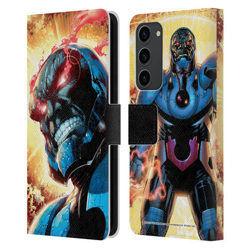 Justice League DC Comics Darkseid Comic Art New 52 #6 Cover Leather Book Wallet Case Cover For Samsung Galaxy S23+ 5G