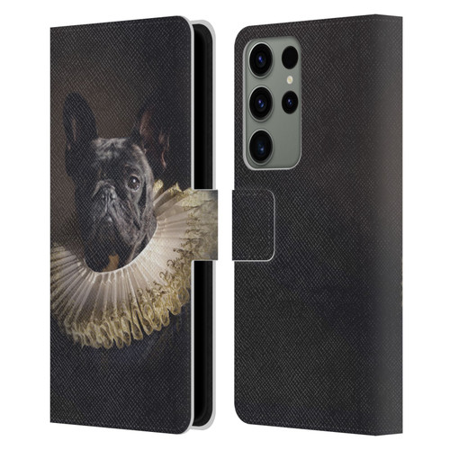 Klaudia Senator French Bulldog 2 King Leather Book Wallet Case Cover For Samsung Galaxy S23 Ultra 5G