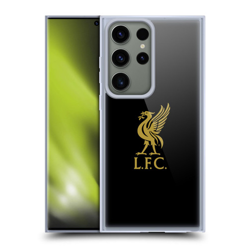 Liverpool Football Club Liver Bird Gold Logo On Black Soft Gel Case for Samsung Galaxy S23 Ultra 5G