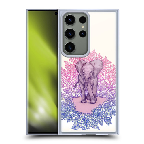 Micklyn Le Feuvre Animals Cute Baby Elephant Soft Gel Case for Samsung Galaxy S23 Ultra 5G