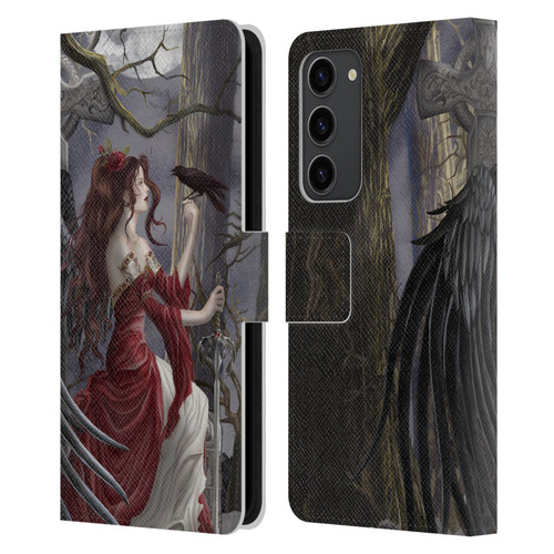 Nene Thomas Deep Forest Dark Angel Fairy With Raven Leather Book Wallet Case Cover For Samsung Galaxy S23+ 5G