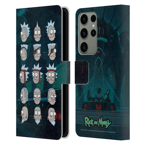 Rick And Morty Season 3 Character Art Seal Team Ricks Leather Book Wallet Case Cover For Samsung Galaxy S23 Ultra 5G