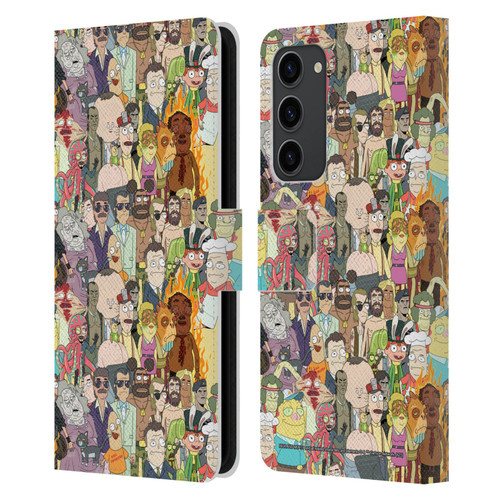 Rick And Morty Season 3 Graphics Interdimensional Space Cable Leather Book Wallet Case Cover For Samsung Galaxy S23+ 5G