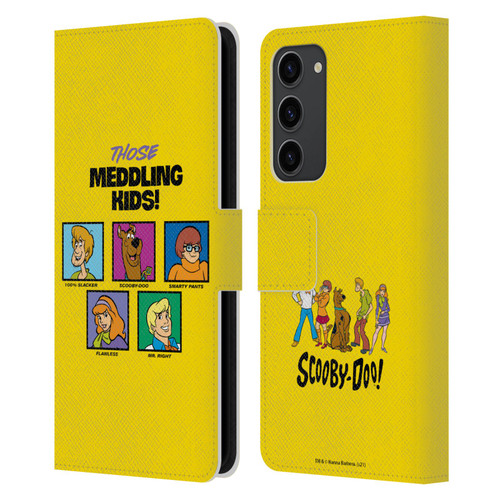 Scooby-Doo Mystery Inc. Meddling Kids Leather Book Wallet Case Cover For Samsung Galaxy S23+ 5G