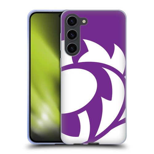 Scotland Rugby Oversized Thistle Purple Heather Soft Gel Case for Samsung Galaxy S23+ 5G