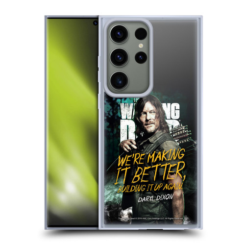 AMC The Walking Dead Season 9 Quotes Daryl Soft Gel Case for Samsung Galaxy S23 Ultra 5G