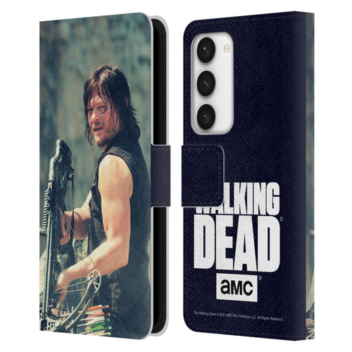 AMC The Walking Dead Daryl Dixon Archer Leather Book Wallet Case Cover For Samsung Galaxy S23 5G