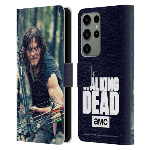 AMC The Walking Dead Daryl Dixon Lurk Leather Book Wallet Case Cover For Samsung Galaxy S23 Ultra 5G