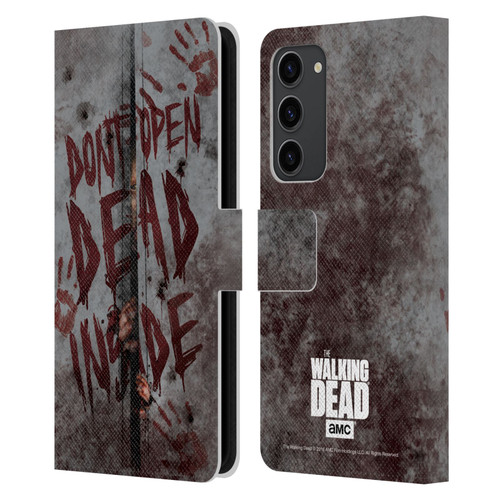AMC The Walking Dead Typography Dead Inside Leather Book Wallet Case Cover For Samsung Galaxy S23+ 5G