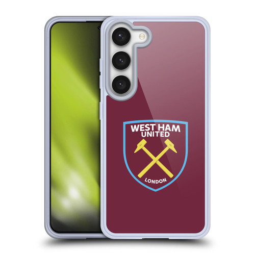 West Ham United FC Crest Full Colour Soft Gel Case for Samsung Galaxy S23 5G