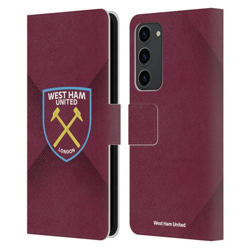 West Ham United FC Crest Gradient Leather Book Wallet Case Cover For Samsung Galaxy S23+ 5G