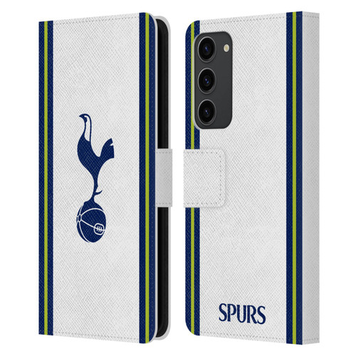 Tottenham Hotspur F.C. 2022/23 Badge Kit Home Leather Book Wallet Case Cover For Samsung Galaxy S23+ 5G