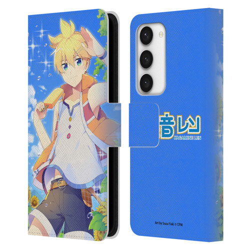 Hatsune Miku Characters Kagamine Len Leather Book Wallet Case Cover For Samsung Galaxy S23 5G