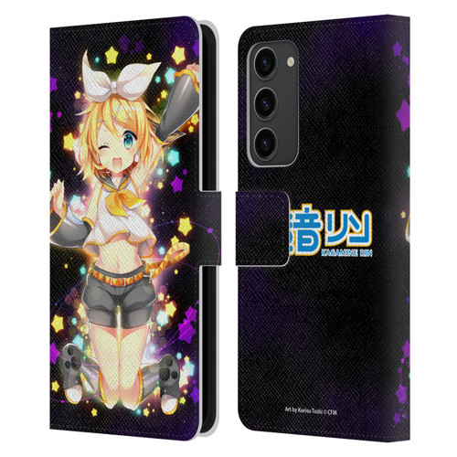 Hatsune Miku Characters Kagamine Rin Leather Book Wallet Case Cover For Samsung Galaxy S23+ 5G