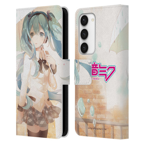 Hatsune Miku Graphics Rain Leather Book Wallet Case Cover For Samsung Galaxy S23 5G