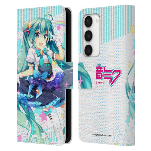 Hatsune Miku Graphics Stars And Rainbow Leather Book Wallet Case Cover For Samsung Galaxy S23 5G