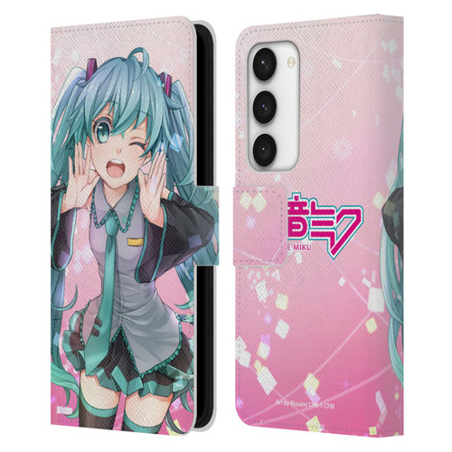 Hatsune Miku Graphics Wink Leather Book Wallet Case Cover For Samsung Galaxy S23 5G