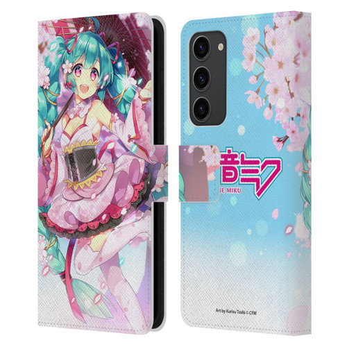 Hatsune Miku Graphics Sakura Leather Book Wallet Case Cover For Samsung Galaxy S23+ 5G