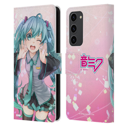 Hatsune Miku Graphics Wink Leather Book Wallet Case Cover For Samsung Galaxy S23+ 5G