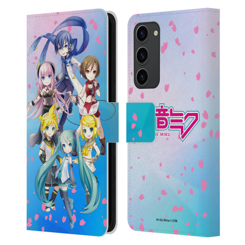 Hatsune Miku Virtual Singers Sakura Leather Book Wallet Case Cover For Samsung Galaxy S23+ 5G