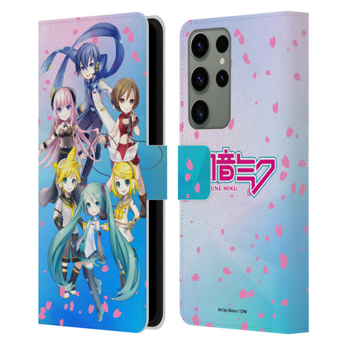 Hatsune Miku Virtual Singers Sakura Leather Book Wallet Case Cover For Samsung Galaxy S23 Ultra 5G