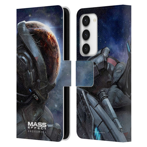 EA Bioware Mass Effect Andromeda Graphics Key Art 2017 Leather Book Wallet Case Cover For Samsung Galaxy S23 5G