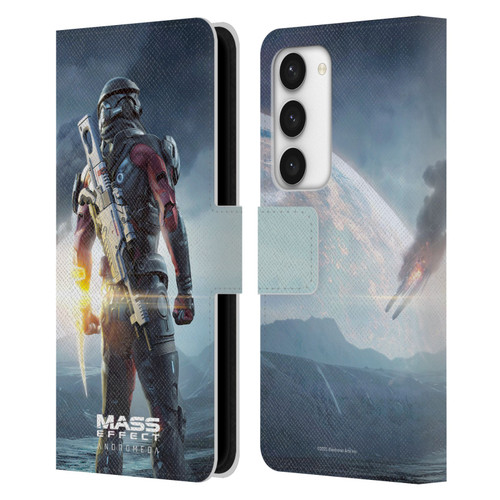 EA Bioware Mass Effect Andromeda Graphics Key Art Super Deluxe 2017 Leather Book Wallet Case Cover For Samsung Galaxy S23 5G