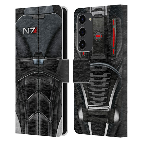 EA Bioware Mass Effect Armor Collection N7 Leather Book Wallet Case Cover For Samsung Galaxy S23+ 5G