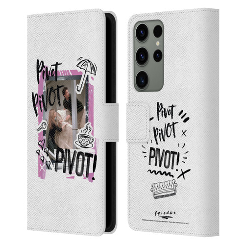 Friends TV Show Doodle Art Pivot Leather Book Wallet Case Cover For Samsung Galaxy S23 Ultra 5G