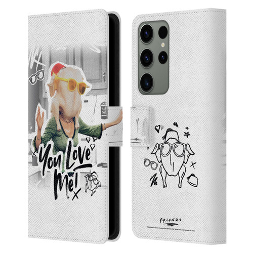 Friends TV Show Doodle Art You Love Me Leather Book Wallet Case Cover For Samsung Galaxy S23 Ultra 5G