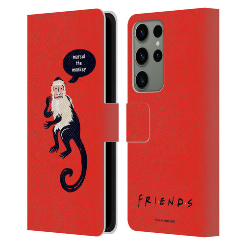 Friends TV Show Iconic Marcel The Monkey Leather Book Wallet Case Cover For Samsung Galaxy S23 Ultra 5G