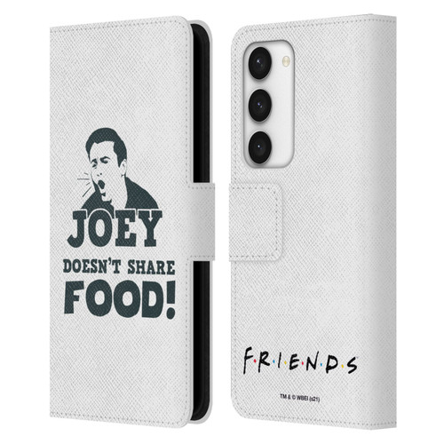 Friends TV Show Quotes Joey Food Leather Book Wallet Case Cover For Samsung Galaxy S23 5G