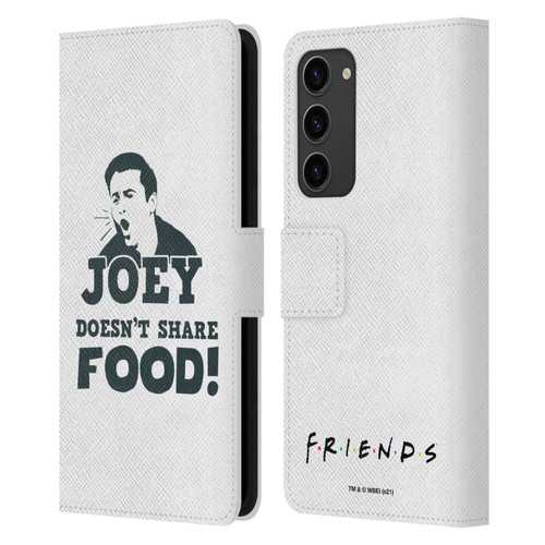 Friends TV Show Quotes Joey Food Leather Book Wallet Case Cover For Samsung Galaxy S23+ 5G