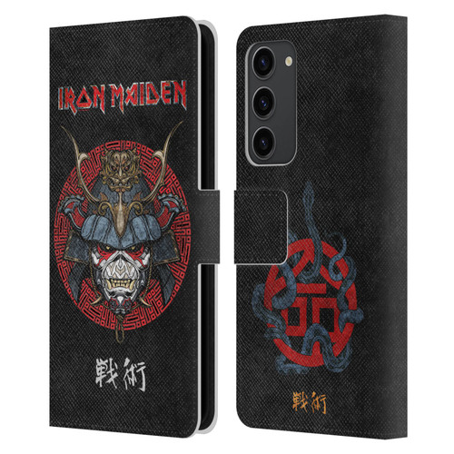 Iron Maiden Senjutsu Samurai Eddie Life Snake Leather Book Wallet Case Cover For Samsung Galaxy S23+ 5G