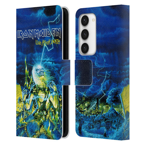 Iron Maiden Tours Live After Death Leather Book Wallet Case Cover For Samsung Galaxy S23 5G