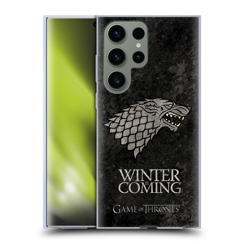 HBO Game of Thrones Dark Distressed Look Sigils Stark Soft Gel Case for Samsung Galaxy S23 Ultra 5G
