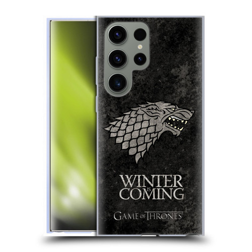 HBO Game of Thrones Dark Distressed Look Sigils Stark Soft Gel Case for Samsung Galaxy S23 Ultra 5G