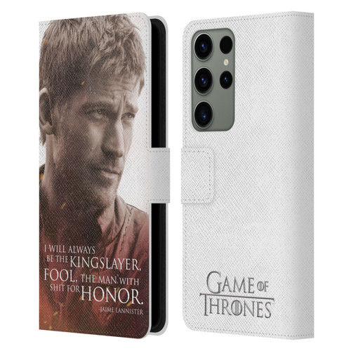 HBO Game of Thrones Character Portraits Jaime Lannister Leather Book Wallet Case Cover For Samsung Galaxy S23 Ultra 5G